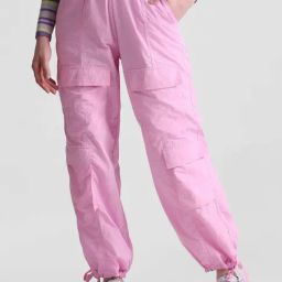 Only Pink Regular Fit High Rise Cargo-image-96