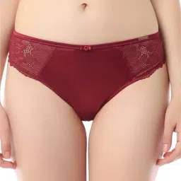 Amante Maroon Lace Work Brazilian Panty-picture-15
