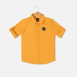 Allen Solly Junior Orange Solid Full Sleeves Shirt-image-45