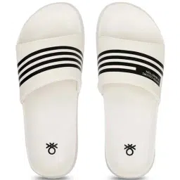 United Colors of Benetton Men's White Slides-10