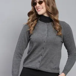 Monte Carlo Grey Textured Sweaters-image-74