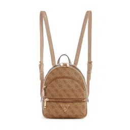 guess fashion Guess Women Brown Printed Backpack With Zip Closure-picture-1