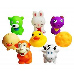 Enorme Colorful Chu Chu Mix Animal Shape Toy Non-Toxic Baby Squeeze Sound Bath Toy Pack of 8 (Color May Vary)-18