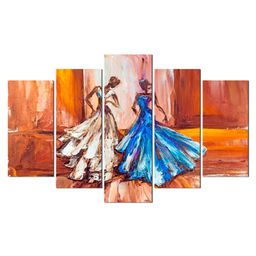 WENS Modern Women Art 5 Pieces Laminated Wall Panels  -Multicolor-17