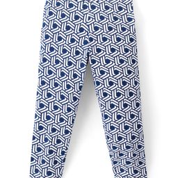 Pine Kids Stretchable All Over Printed Biowashed Cotton Full Length Leggings- Set Sail-image-71