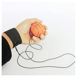 Azhari Wrist Return Ball Wrist Band Ball Rubber Rebound Ball Sports Bouncy Ball Basketball Baseball Soccer Ball Wristband Toys for Kids Pack of 1 Color May Vary-19