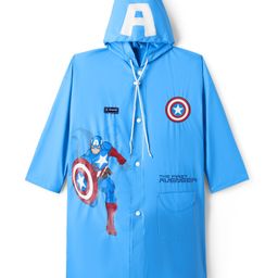 Pine Kids Marvel Full Sleeves Hooded Avengers Raincoat - Blue-image-29