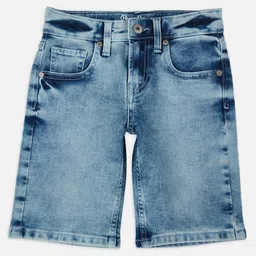 Pepe Jeans Cotton Blend Woven Knee Length Solid Coloured Shorts - Blue-picture-31