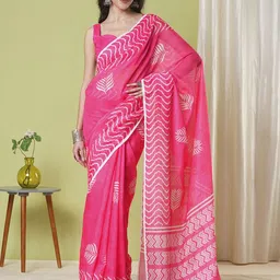 KAYOMMI Printed Chanderi Saree-image-46