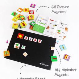 Intelliskills Language Series Magnetic Spell & Learn - 64 Picture & 144 Alphabet Magnets image 3