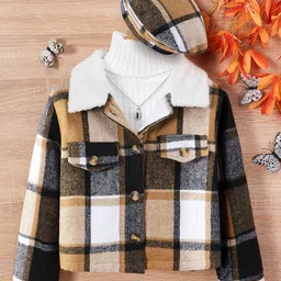 INCLUD Boys Checked Open Front Jacket image 1