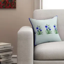 SEJ by Nisha Gupta Light Grey & Blue Cushion Covers - Set of 1-21