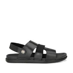 Hitz Men's Black Sling Back Sandals-image-82