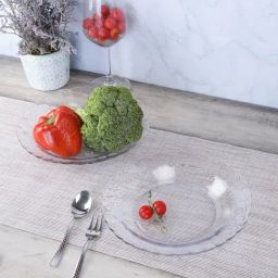 Duralex Assiette Transparent Toughened Glass 23.5 cm Dinner Plate - Set of 6-15