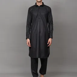 Exotic India Men Regular Pure Cotton Kurta with Pyjamas-38
