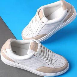 V8 By Ruosh Men's Groove White & Beige Casual Sneakers-image-99