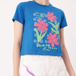 DressBerry Soft Rebellion Flower Power Printed T-shirt-image-54