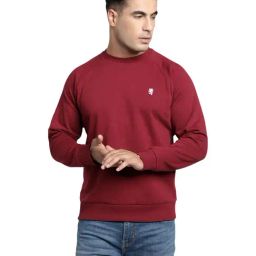 Red Tape Maroon Round Neck Sweatshirt-image-9