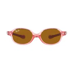 Ray-Ban Kids Unisex UV Protected Brown Lens Oval Sunglasses - 0RJ9187S7080/343-15