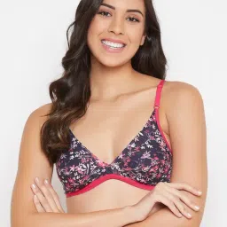 Clovia Navy Non Wired Non Padded Plunge Bra-image-74