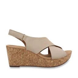 Clarks Women's Annadel Eirwyn Sand Back Strap Wedges-image-3
