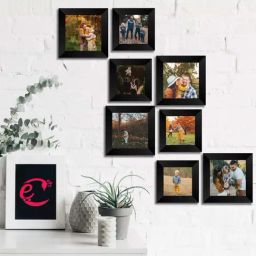eCraftIndia Memory Black Collage Photoframes - Set of 8-image-93