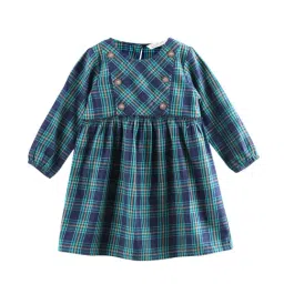 Beebay Kids Blue Checks Dress-image-2