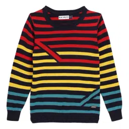 Blue Giraffe Kids Multicolor Striped Sweater-picture-21