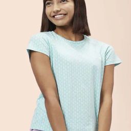 Dreamz by Pantaloons Blue Cotton Printed T-Shirt-image-98