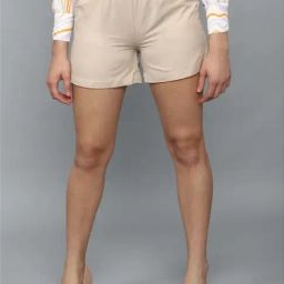 Allen Solly Beige Mid Rise Shorts-picture-13