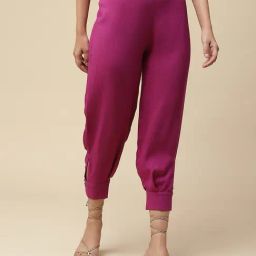 aarke Ritu Kumar Purple Mid Rise Regular Fit Pants-image-15