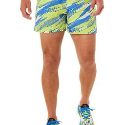 Asics Neon Green Printed Shorts-image-84