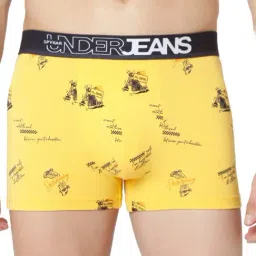 UnderJeans by Spykar Yellow Regular Fit Trunks-picture-45