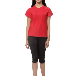 Cukoo Red Swim Top With Capris-image-31