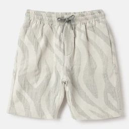 Antony Morato Boys Grey Printed Regular Fit Shorts-image-73