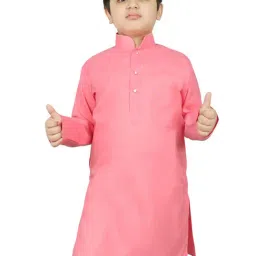 SG Yuvraj Kids Peach Solid Kurta-image-52