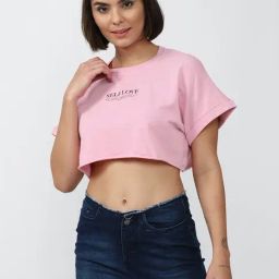 Forever 21 Pink Cotton Crop Top-image-33