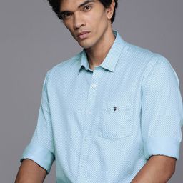 Louis Philippe Sport Slim Fit Micro-Ditsy Printed Pure Cotton Casual Shirt-picture-15