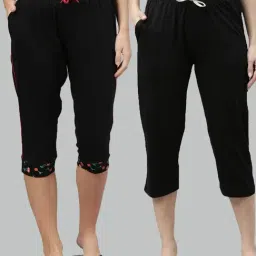 Kryptic Black Capris - Pack of 2-image-2