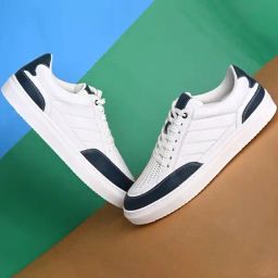 V8 By Ruosh Men's Groove White & Navy Casual Sneakers-image-10