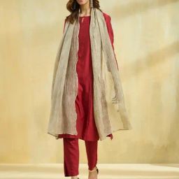 Fabindia Stone Tissue Stole-image-7