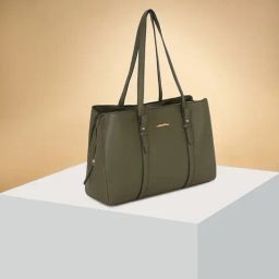 Forever Glam by Pantaloons Olive Textured Medium Tote Handbag-picture-11