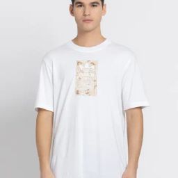 Adidas White 100% Cotton Regular Printed  T-Shirt-image-25