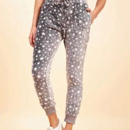 Sweet Dreams Grey Printed Mid Rise Track Pants-image-13
