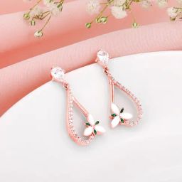 GIVA 925 Sterling Silver Bhumi Terrific Trillium Drop Earrings For Women-image-66