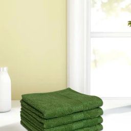 Spaces Colorfas Green Cotton 450 GSM Face Towels - Set of 4-57