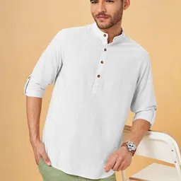 Fifth U Men White Kurta-38