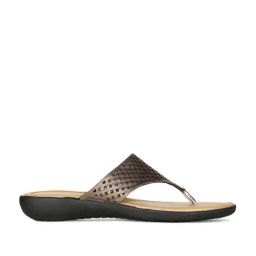 Bata Women's Pewter Thong Wedges-picture-1