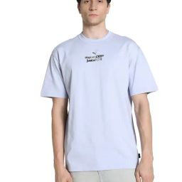 Puma House Of Graphics Blue Cotton Relaxed Fit Printed T-Shirt-image-32