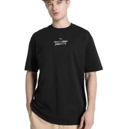Puma House Of Graphics Black Cotton Relaxed Fit Printed T-Shirt-image-12